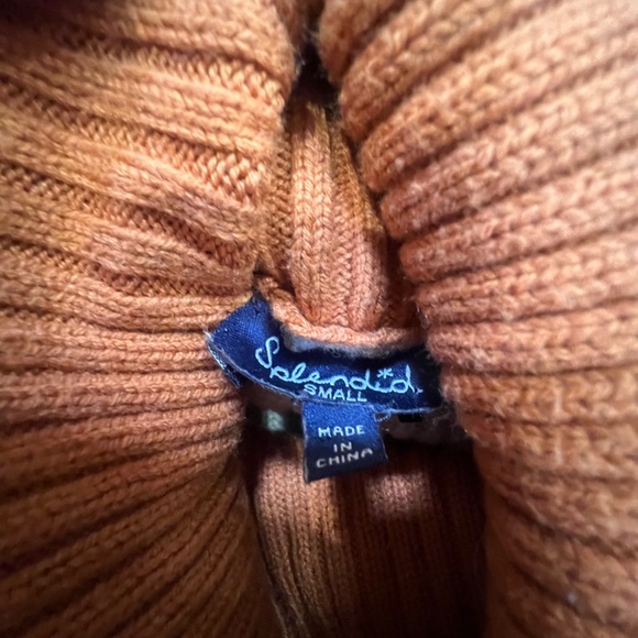 Splendid ColorBlock Cowl Neck Cropped Oversized Sweater, Size Small, FALL - Picture 5 of 10